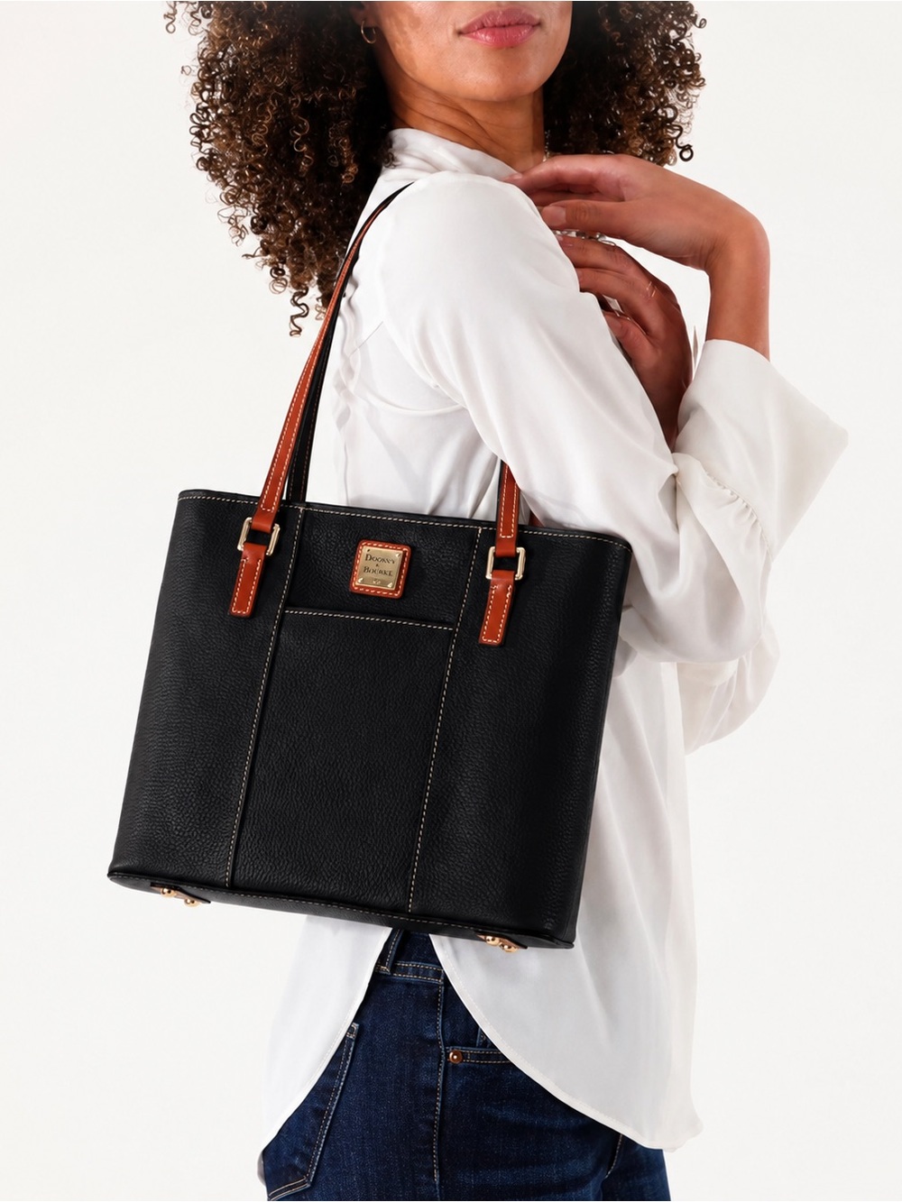 NWT - Dooney & Bourke Black Small Lexington Leather Tote. Never used